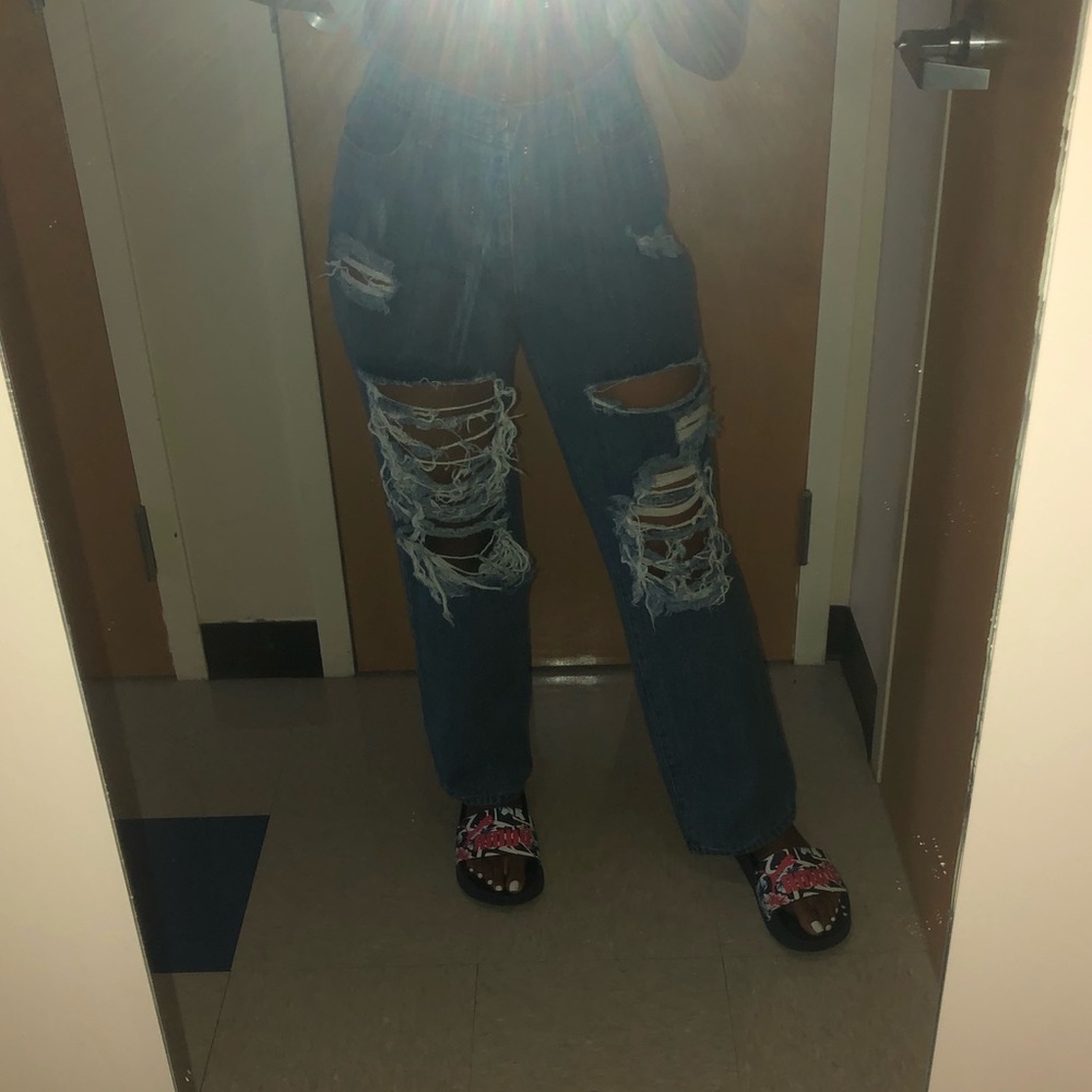 Medium was distressed jeans